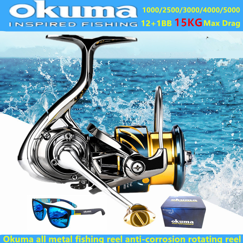 Shimano Reel Stradic - Okuma Tüm Metal Balıkçılık Makarası 12+1BB15KG