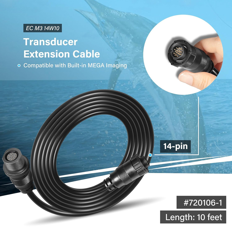 Fish Finder Transducer - Dönüştürücü Uzatma Kablosu 10Ft 14Pin Humminbird