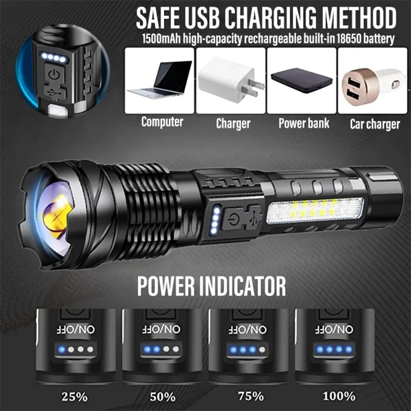 Güçlü XHP50 LED El Feneri Su G - Fishing Light incelemesi ve fiyatı