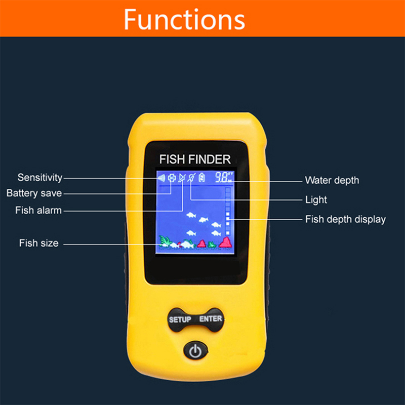 Yepyeni Renkli Kablosuz Balık  - Fish Finder Transducer incelemesi ve fiyatı